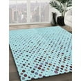 thumbnail image 2 of Ahgly Company Indoor Square Patterned Blue Hosta Blue Area Rugs, 5' Square, 2 of 6