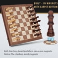 thumbnail image 3 of Juego de mesa de ajedrez y damas Bstoyder Magnetic Wood, 3 of 7