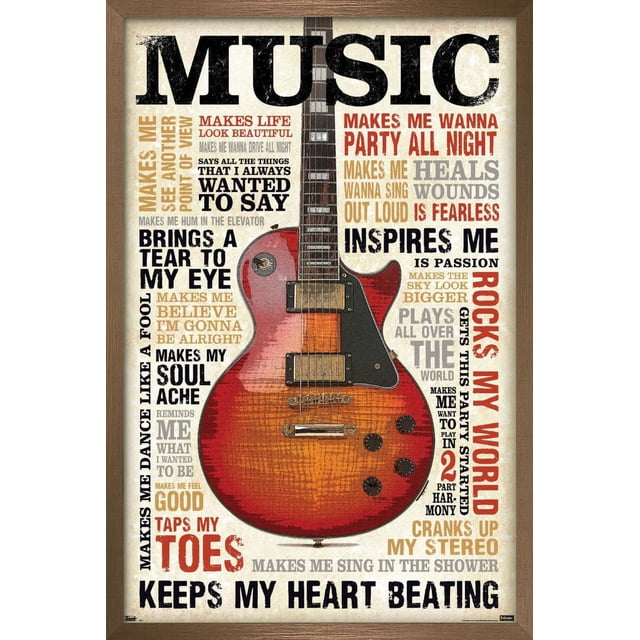 Music Inspires Me Wall Poster, 22.375" x 34"