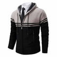 thumbnail image 3 of qucoqpe Classic Knit Cardigan Sweaters for Men Casual Long Sleeve Hoodie Jacket Trendy Full Zip Sweater Coats, 3 of 6