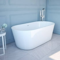 Mia 47 Inch Freestanding Acrylic Soaking Tub - No Faucet Drillings