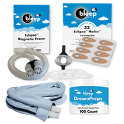 All-In-One PAP Starter Pack by Bleep | Includes Eclipse, Halos, DreamPreps Witch Hazel Skin Cleaner, Hose Wrap and Hose | Complete Sleep Therapy Kit Ideal for New CPAP/BiPAP Users