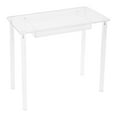 thumbnail image 4 of Acrylic Desk Small Clear Table with Drawer 29.53in Height  Table with 31.5*15.75in Spacious Tabletop Modern Floorstanding Desk for Bedroom Living Room, 4 of 15