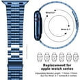 thumbnail image 6 of Fitlink Ultra Thin Metal Wristband Strap for Apple Watch 38/40/41/42/44/45mm, Compatible with Apple Watch Series 7/6/5/4/3/2/1/SE((Blue-38/40/41mm), 6 of 8