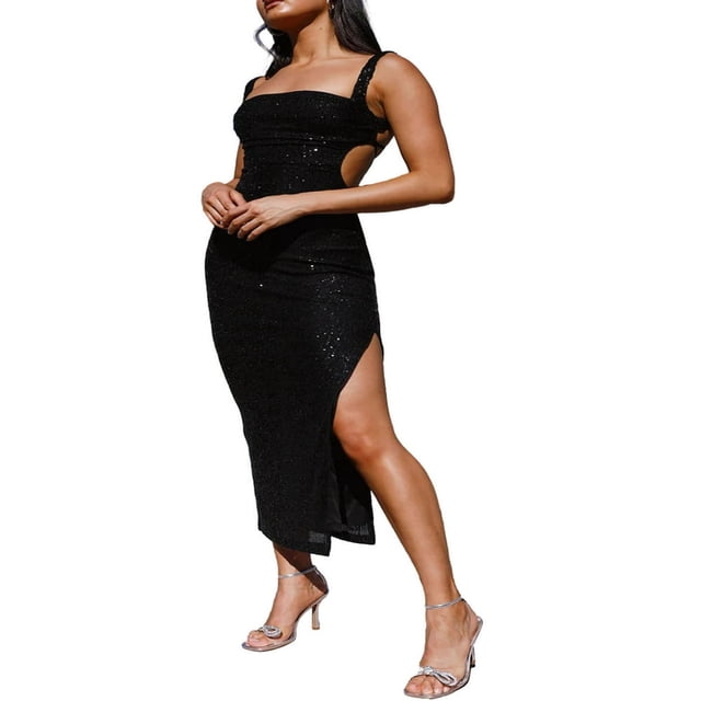 Robe de Soirée Sans Manches à Lacets sur le Côté