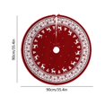thumbnail image 3 of B Christmas Tree Skirt With Festive Snowflake And Santa Claus Patterns Durable Polyester Material For Covering Tree Base Easy To Clean And Store For Holiday Decoration 1Pc, 3 of 6