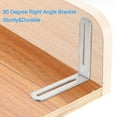 thumbnail image 5 of 2Pcs Adjustable L-Shape Corner Brace with Slot, 6.5 x 4.72 Inch Stainless Steel Slotted Right Angle Corner Bracket with Screws for Wooden Furniture Cabinet, Silver, 5 of 6