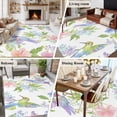 thumbnail image 6 of Area Rug 72×108in, Summer Pastoral Flowers Birds Floor Carpet Living Room Rug, Rustic Watercolor Plant Theme Non-Slip Welcome Mat Indoor Rugs for Bedroom Dining Room, 6 of 9
