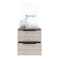 thumbnail image 4 of Nightstand for Bedroom Nightstand Cervants, Two Drawers, Metal Handle, Light Gray Finish,Wooden Nightstand, 4 of 9