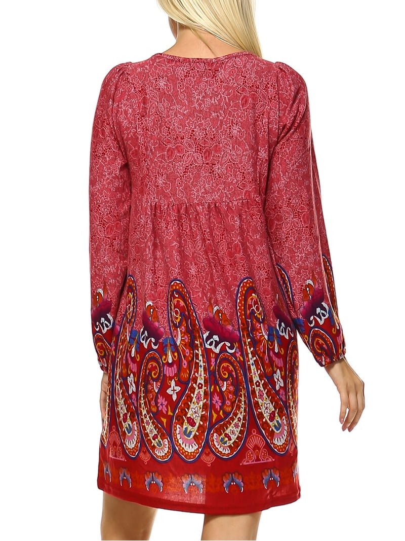 White Mark Women's Apolline Embroidered Sweater Dress - Walmart.com
