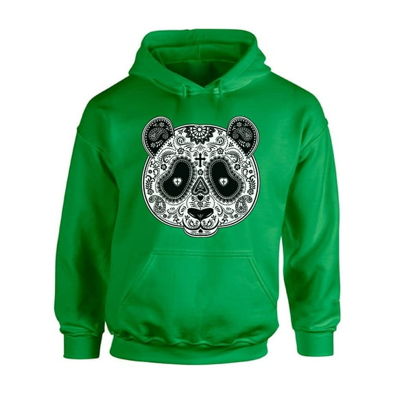 Awkward Styles Panda Skull Hooded Sweatshirt Skull Hoodie Gifts for Panda Lovers Dia de los Muertos Outfit Women's Skull Clothing Hoodie Men Skull Sugar Skull Hoodie Sweater Day of the Dead Gifts
