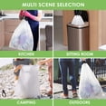 thumbnail image 6 of Teivio 10 Gallon Drawstring Trash Bags 60 Counts Medium Kitchen Garbage Bags fit 30-35 Liter Garbage Bin, Large Trash Can Liners for Home, Office, Light Residential Waste Outdoor Lawn Bags, White, 6 of 7