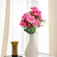 thumbnail image 3 of Artificial Azalea Flower for Outdoor & Indoor, Silk Flower Faux Azalea Flower, UV Resistant Garden Plants Bush Fake Flowers for Home Wedding Party Patio (Hot Pink), 3 of 5
