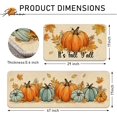 thumbnail image 2 of It''s Fall Y''all Pumpkin Patch Kitchen Rugs Set of 2, Autumn Maple Leaves Kitchen Mats Decor, Teal Farmhouse Thanksgiving Floor Door Mat Home Decorations - 17x30 and 17x47 Inch, 2 of 5