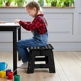 thumbnail image 5 of Utopia Home Taburete Plegable – (Paquete De 1) Taburete Con 9 Pulgadas De Altura – Soporta Hasta 300 Libras – Taburete Plegable De Plástico Ligero Para Niños, Cocina, Baño Y Sala De Estar (Negro), 5 of 5