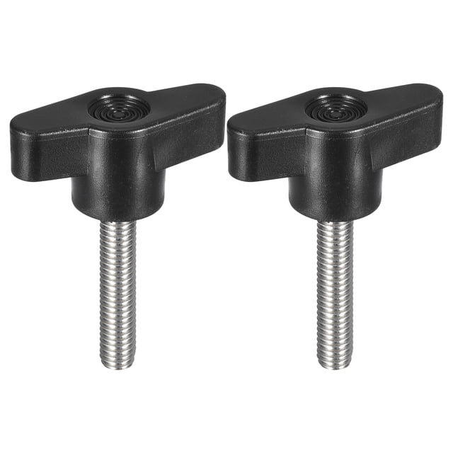 Unique Bargains 2Pack 304 Acier Inoxydable de Serrage Bouton de Vis en Forme de Pouce Vis M6 x 30mm