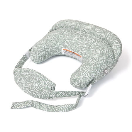 Boppy Complete Nursing Pillow – Ergonomic Bottle and Breastfeeding Pillow – 2-in-1 CloseComfort Design With Belt and Full-Length Positioning Bolster-Sage Green Vines