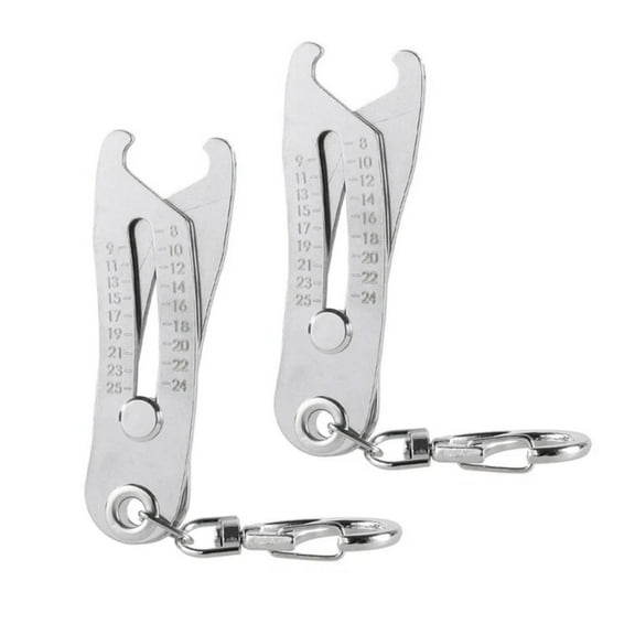 JIAHAOO Thread Identification Gauge for Metric Imperial Nuts Bolts Portable Keychain Stainless Steel