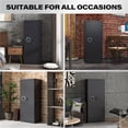 thumbnail image 4 of 6-8 Biometric Gun Safe, Quick Access Large Gun Cabinet with Silent Mode and Dual Alarm System, Gun Safe for Long Guns and Pistols with 3 Magnetic Gun Slots and Magnetic Induction Light, 4 of 6