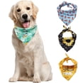 thumbnail image 3 of Fashion Pet Neckerchief - Print Dress-up Triangle Scarf Dog Bandana - Summer Cat Bib Collar for Beach, 3 of 8