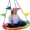 With colored flags (900 lbs), variant on 1 40" Outdoor Saucer Swing, 900D Oxford Waterproof Fabric, Multicolor, Iron Frame, 900 Lb Weight Capacity, Ideal for Patio and Home Leisure