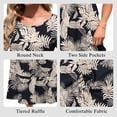thumbnail image 5 of TARAINYA Summer Dresses for Women Casual Floral Dress Pocketed Flared Hem Midi Beach Sundress, 5 of 8