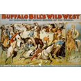 thumbnail image 2 of Buffalo Bills Wild West Show Poster 18x13 White Modern Wood Framed Museum Art Print Titled - A Company of Wild West Cowboys, 2 of 4