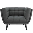 thumbnail image 3 of Modern Contemporary Urban Design Living Room Lounge Club Lobby Armchair Accent Chair, Fabric, Grey Gray, 3 of 4