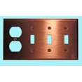 thumbnail image 2 of Switchplate Brushed Solid Copper 3 Toggle/Outlet | Renovator's Supply, 2 of 3