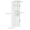 thumbnail image 3 of kleankin Bathroom Storage Cabinet Linen Tower with Open Shelf Drawer White, 3 of 10