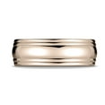 thumbnail image 2 of Benchmark� 7.5mm Comfort-fit High Polished Double Round Edge Carved Design Wedding Band Ring, 2 of 7