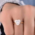 thumbnail image 4 of 2CT Heart Cut Lab-Created Diamond Women's Engagement Ring 14k Yellow Gold Plated, 4 of 4