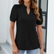 thumbnail image 2 of Blusas para las Mujeres Casual Manga Corta V-Cuello Suéter Color Sólido, Moda Poliéster/Spandex para el Hogar Y Diario, 2 of 8