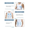 thumbnail image 4 of Casey Kevin Mens Compression Shirt Slimming Body Shaper Tummy Control Vest Gynecomastia Tank Tops for men, 4 of 12