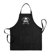 ThisWear Grill Gifts for Papa Everything Tastes Better Off Papas Grill Black Apron BBQ Two Pocket Apron Black