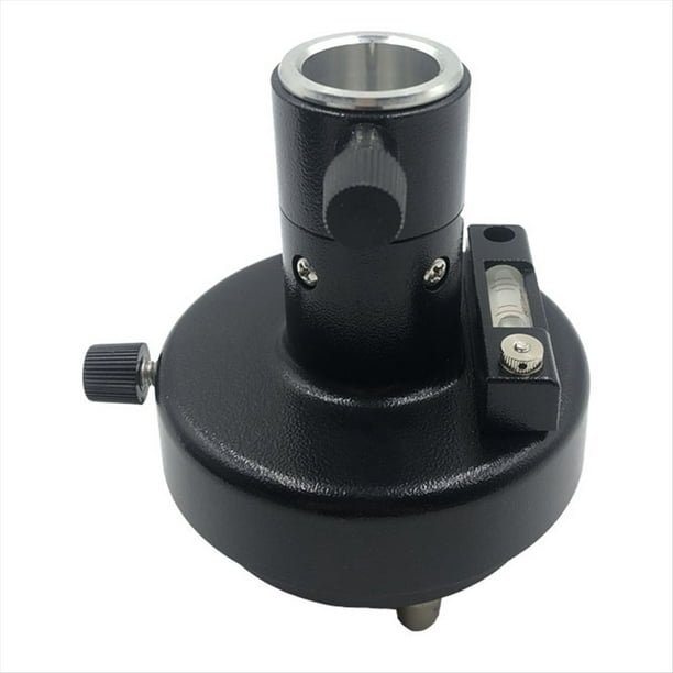 Adaptador de Base Nivelante de Mordazas con Plomada Óptica, Nivelador Compatible para Estaciones Totales Prism, Negro