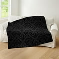 thumbnail image 4 of CafePress - Elegant Black Throw Blanket - Soft Fleece Throw Blanket, 50"x60" for All Ages, 4 of 4
