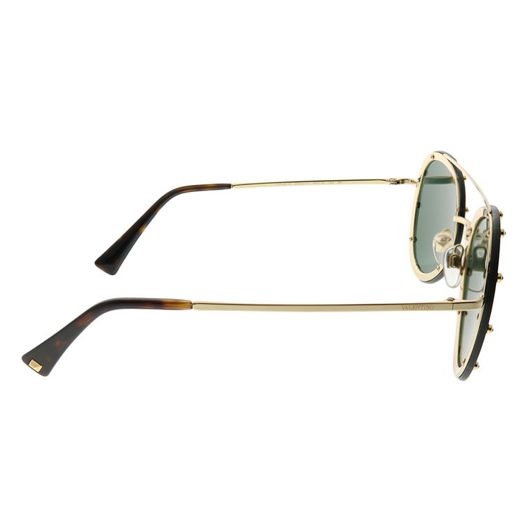 Valentino Metal Womens Aviator Sunglasses Light Gold with  display picture 3