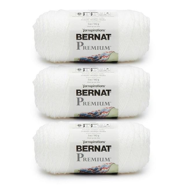 Bernat® Premium™ Sparkle Yarn (3 Pack), Acrylic #4 Medium, 5oz/142g, 258 Yards