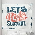 thumbnail image 1 of Motorcycle Tapestry, Lets Ride to the Sunshine Summer Biker Words Grunge Freedom Message, Fabric Wall Hanging Decor for Bedroom Living Room Dorm, 5 Sizes, Dark Petrol Blue Coral, by Ambesonne, 1 of 1