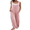 thumbnail image 4 of Combinaison en Coton Sans Manches pour Femmes Pantalon Large Ample Combinaison en Lin Grande Taille, 4 of 6