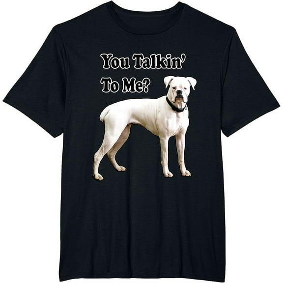 You Talkin' To Me? White Boxer Dog with Attitude T-Shirt