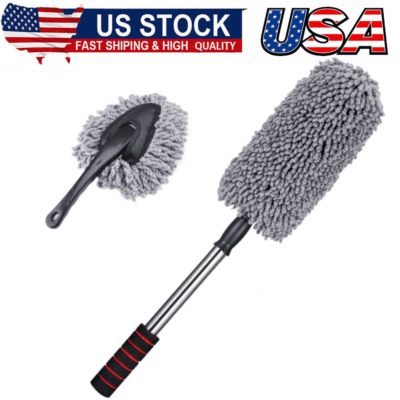 Microfiber Car Duster Exterior Scratch Free with Extendable Handle Multipurpose