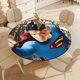 thumbnail image 4 of Superman-theme Fitted Round Tablecloths Elastic Edged Table Covers Waterproof Table Cloth for Kitchen Holiday Party Tables Decor 120cm, 4 of 6
