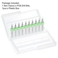 thumbnail image 4 of Uxcell 1/8" Shank 0.3mm Tungsten Carbide CNC Engraving Micro PCB Drill Bits Set 10 Pack, 4 of 5
