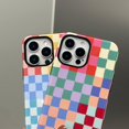 thumbnail image 5 of Branple Compatible Con Iphone 16 Pro Max Funda Linda Y Colorida A Cuadros Con Tpu Suave Y Delgada A Prueba De Golpes Y Fundas Protectoras De Pc Duras Para Mujeres/Hombres Diseñadas Para Iphone 16 Pro, 5 of 5