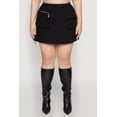 thumbnail image 3 of Womens Plus Size Hyperstretch Cargo Pocket Mini Skirt, 3 of 4
