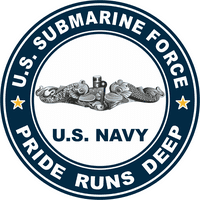 8 Inch US Submarine Force Pride Runs Deep Silver Dolphins Decal