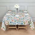 thumbnail image 5 of Floral Square Tablecloth 52x52in(132x132cm) – Waterproof Polyester Printed Table Cover, Wrinkle Resistant & Washable for Kitchen Dining Picnic Party Decor, Thanksgiving,Christmas, Spring,Flower, 5 of 6