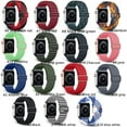 thumbnail image 2 of ALMNVO Nylon Braided Solo Loop for Apple Watch 7 6 5 4 SE 45mm 41mm 44mm 40mm Adjustable Elastic Strap for iWatch 3 42mm 38mm Bracelet, 2 of 8